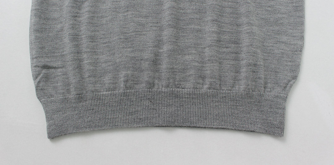 MOONCASTLE / Extra Fine Merino Wool Mock Neck Knit