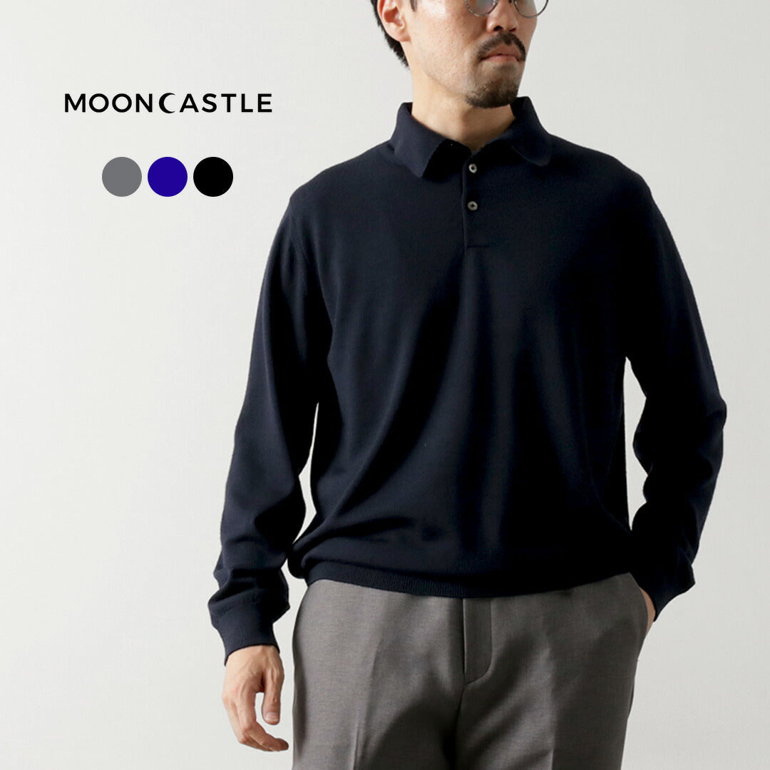 MOONCASTLE / Extra Fine Merino Wool Polo Neck Knit