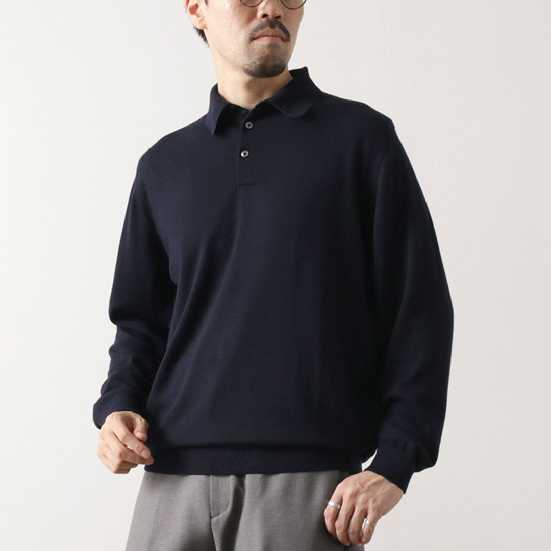 MOONCASTLE / Extra Fine Merino Wool Polo Neck Knit