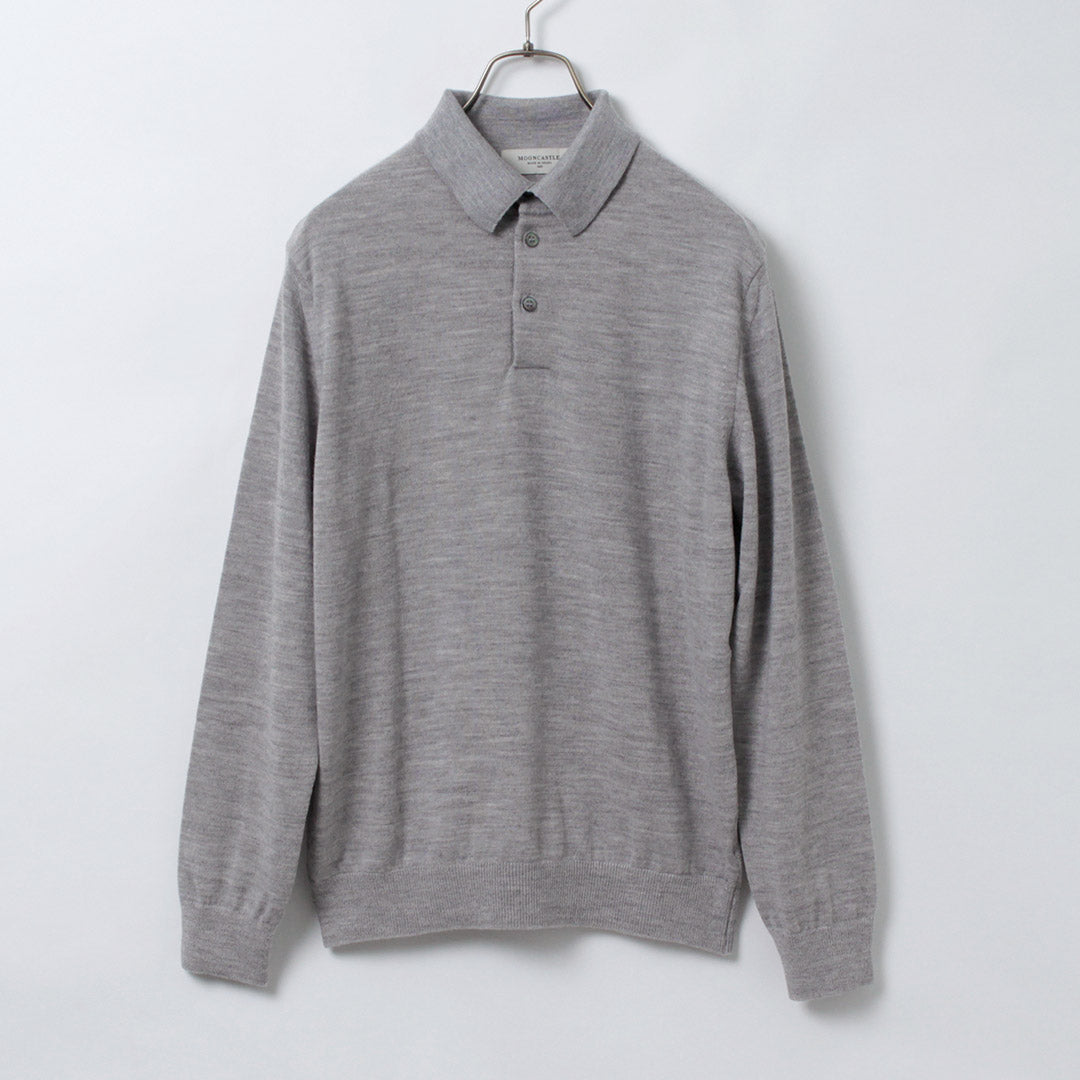 MOONCASTLE / Extra Fine Merino Wool Polo Neck Knit