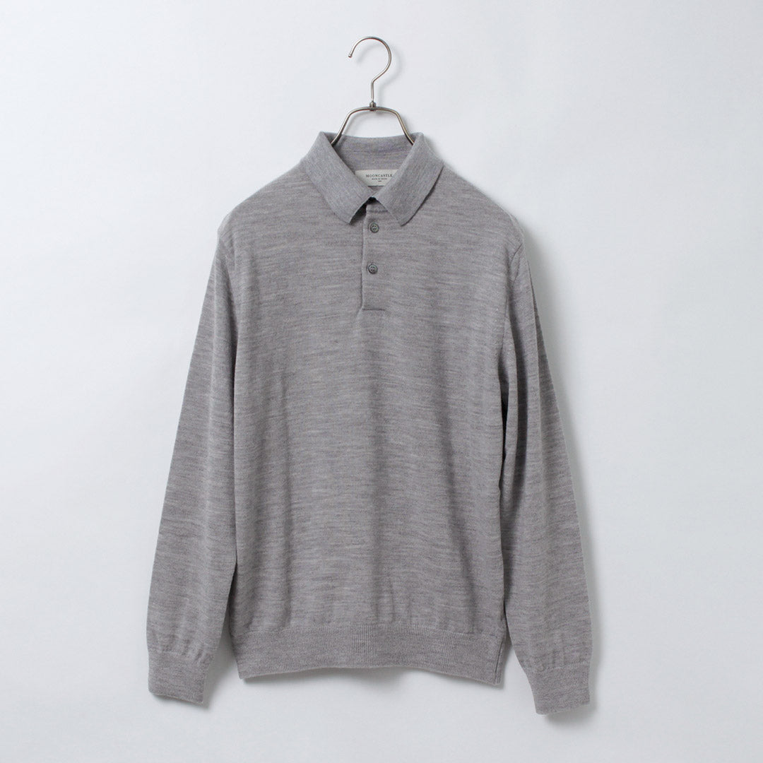 MOONCASTLE / Extra Fine Merino Wool Polo Neck Knit