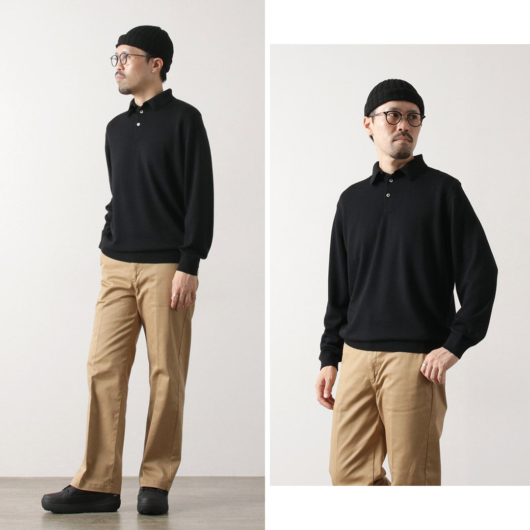 MOONCASTLE / Extra Fine Merino Wool Polo Neck Knit