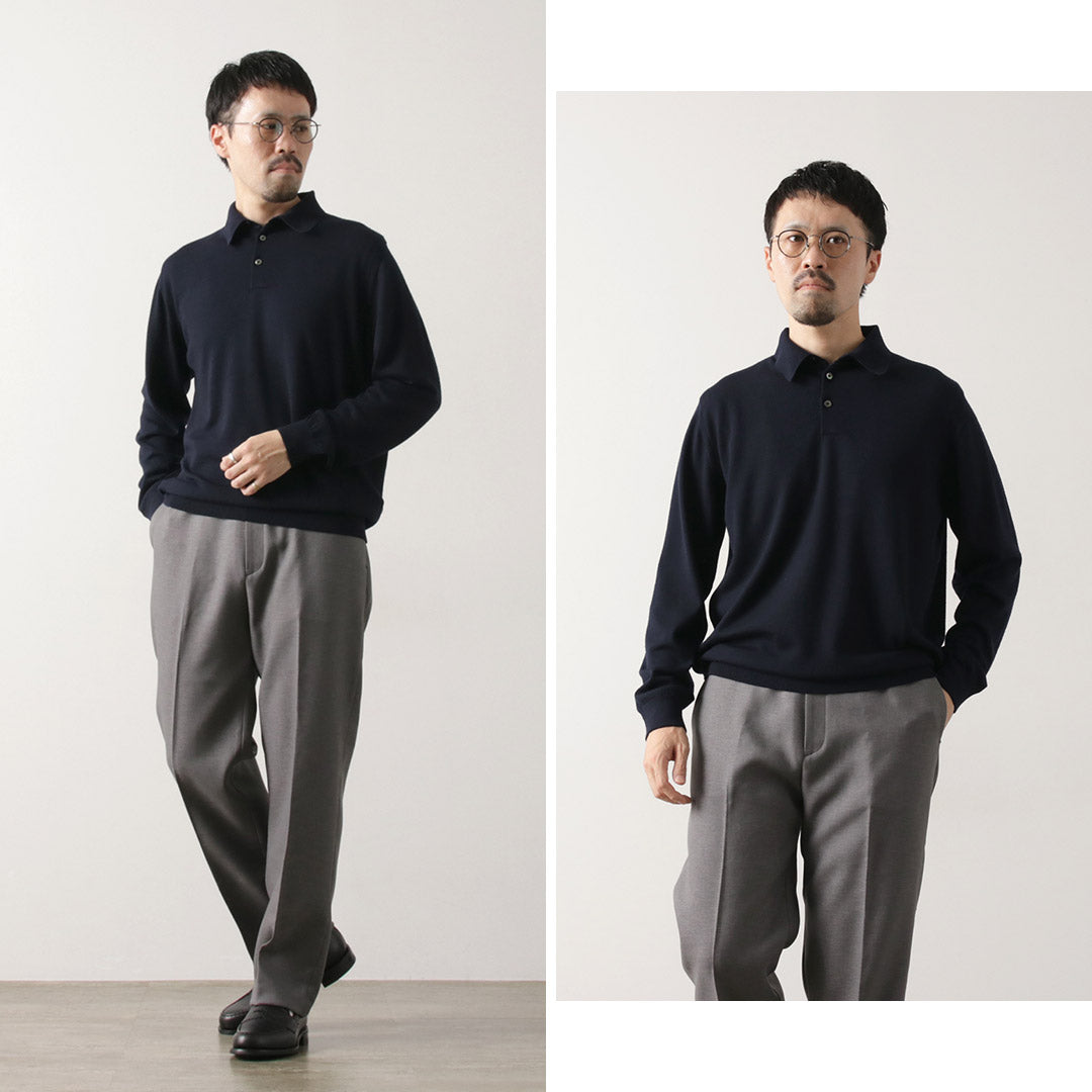 MOONCASTLE / Extra Fine Merino Wool Polo Neck Knit