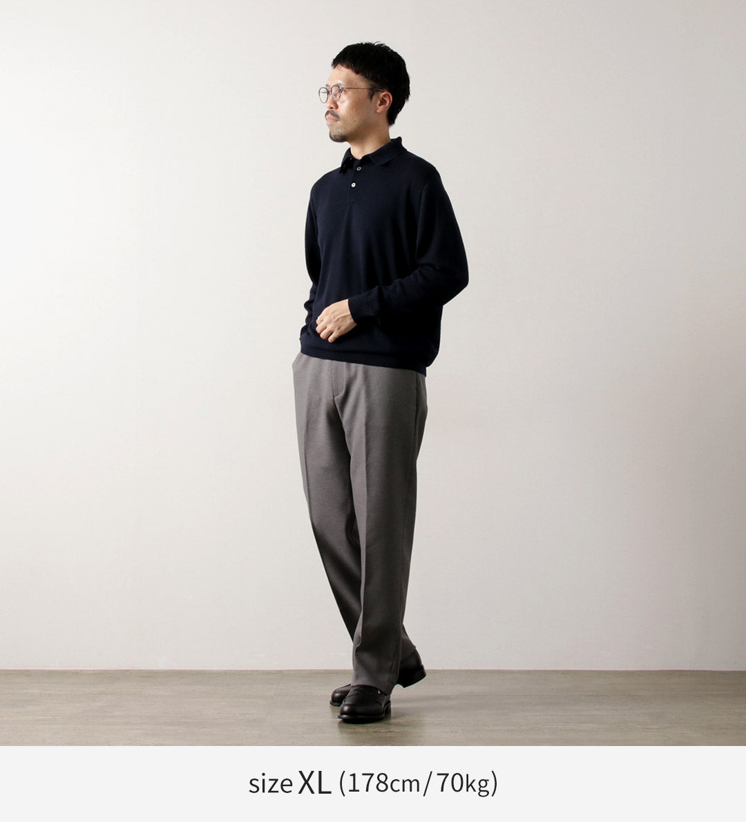 MOONCASTLE / Extra Fine Merino Wool Polo Neck Knit