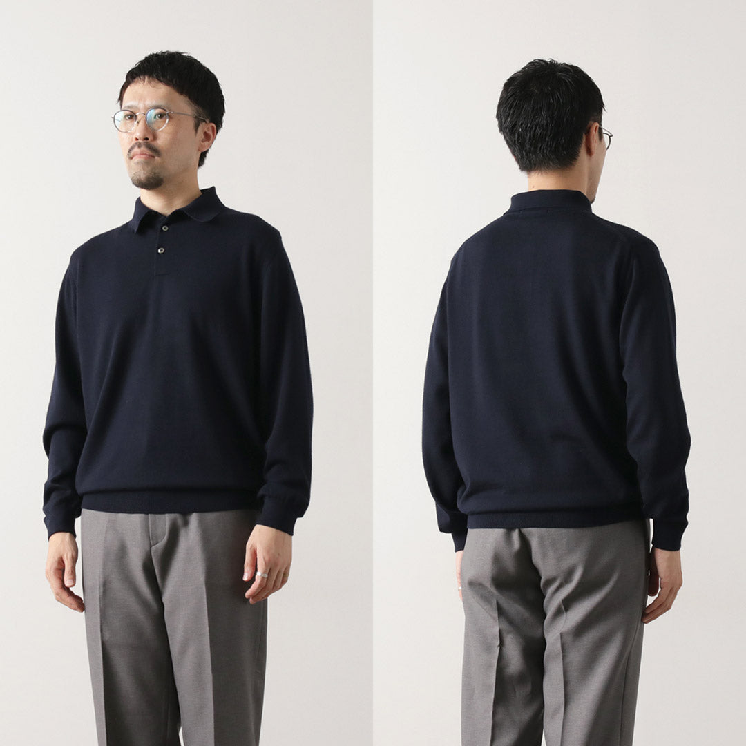 MOONCASTLE / Extra Fine Merino Wool Polo Neck Knit