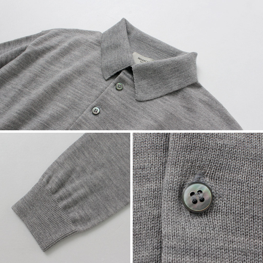 MOONCASTLE / Extra Fine Merino Wool Polo Neck Knit