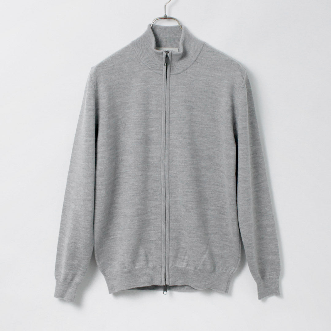 MOONCASTLE / Extra Fine Merino Wool Middle Weight Full Zip Blouson