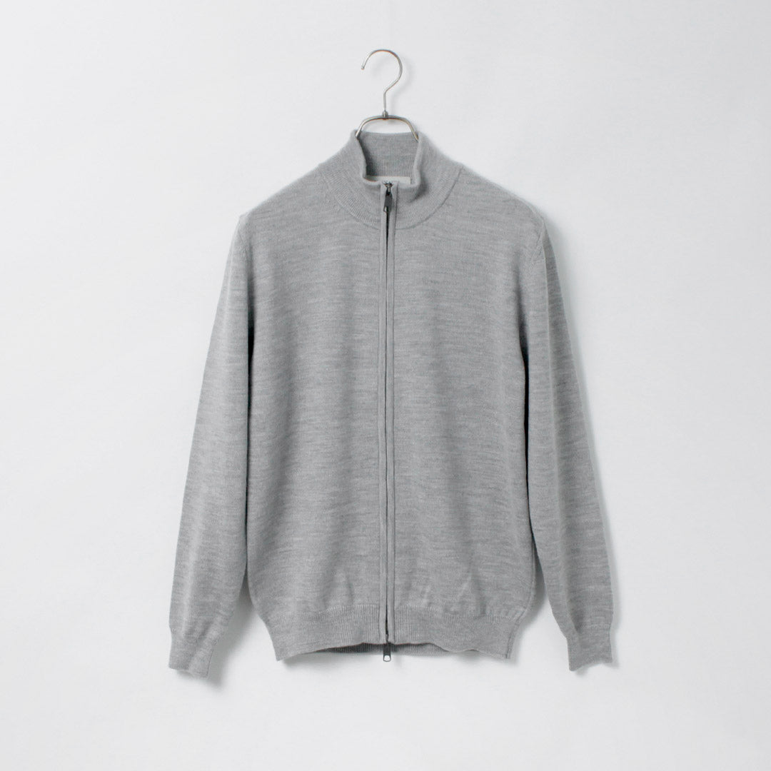 MOONCASTLE / Extra Fine Merino Wool Middle Weight Full Zip Blouson