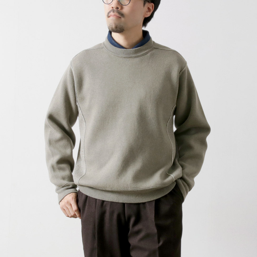 UNDYED / Knit Double Face Trim Crew Colored Organic Cotton