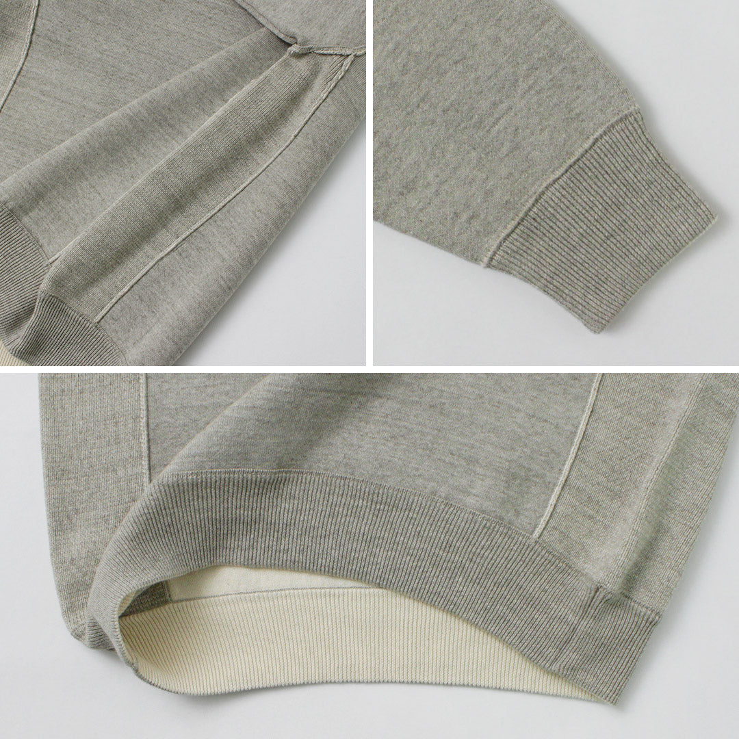 UNDYED / Knit Double Face Trim Crew Colored Organic Cotton