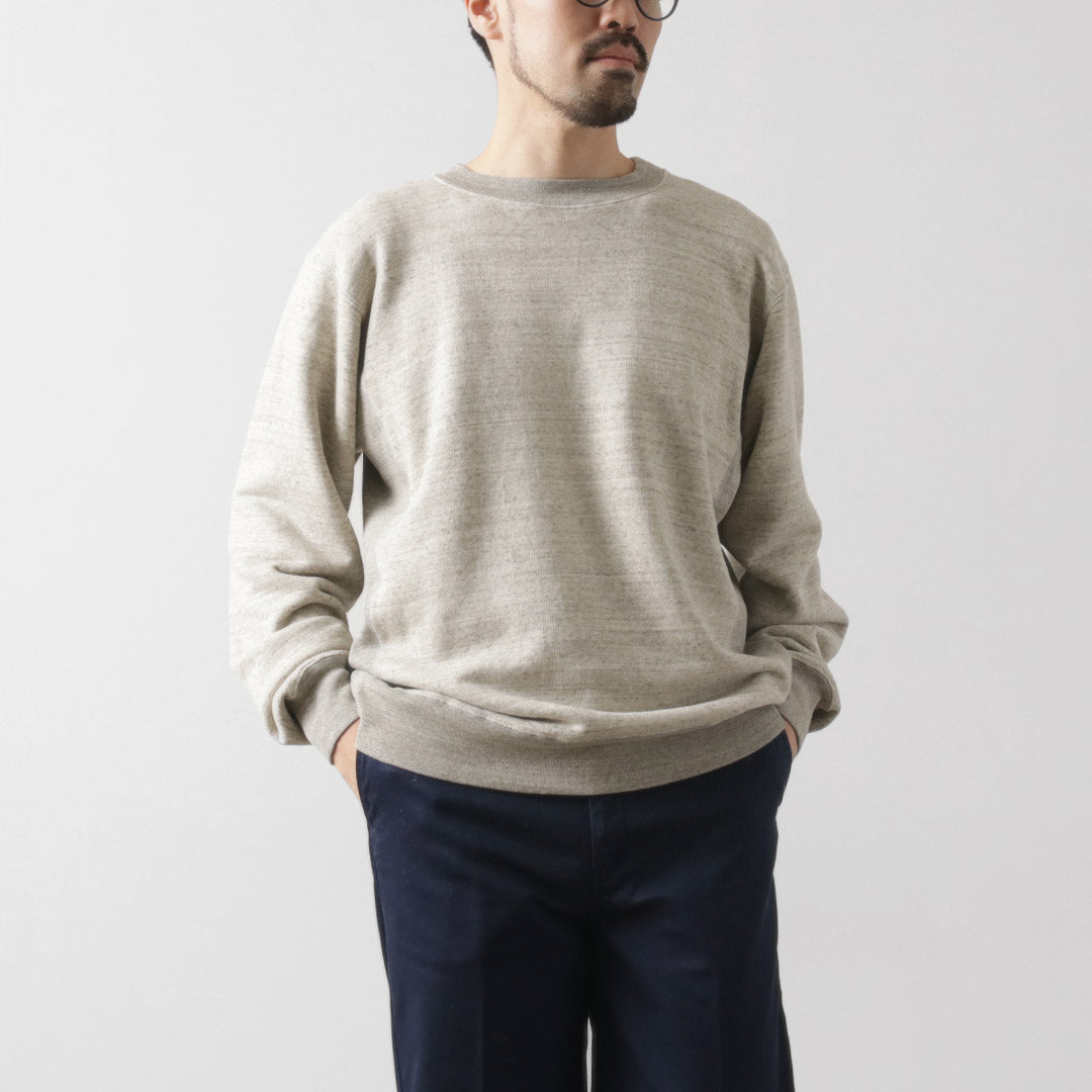 UNDYED / Lined Crew Neck Sweatshirt Colored Organic Cotton