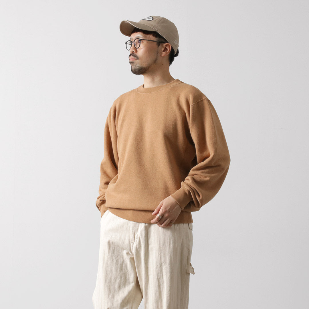 UNDYED / Lined Crew Neck Sweatshirt Colored Organic Cotton