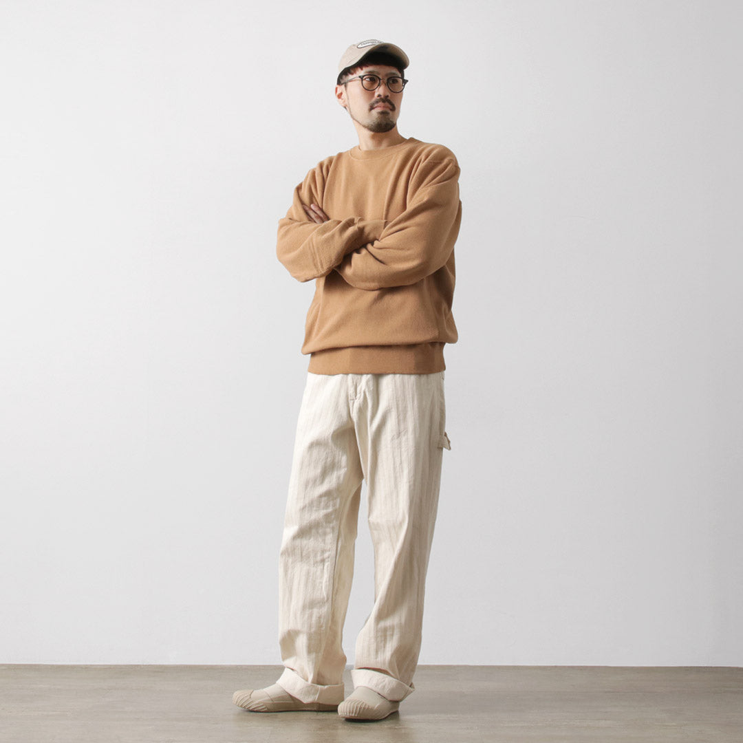 UNDYED / Lined Crew Neck Sweatshirt Colored Organic Cotton