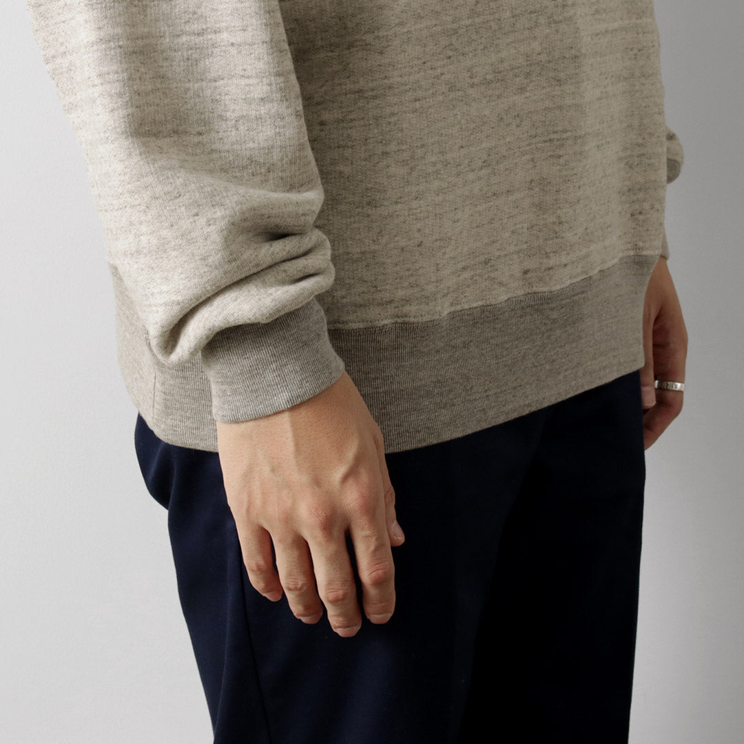 UNDYED / Lined Crew Neck Sweatshirt Colored Organic Cotton