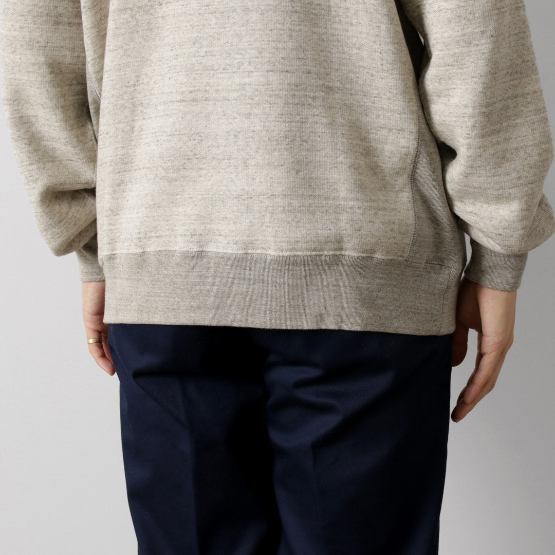 UNDYED / Lined Crew Neck Sweatshirt Colored Organic Cotton