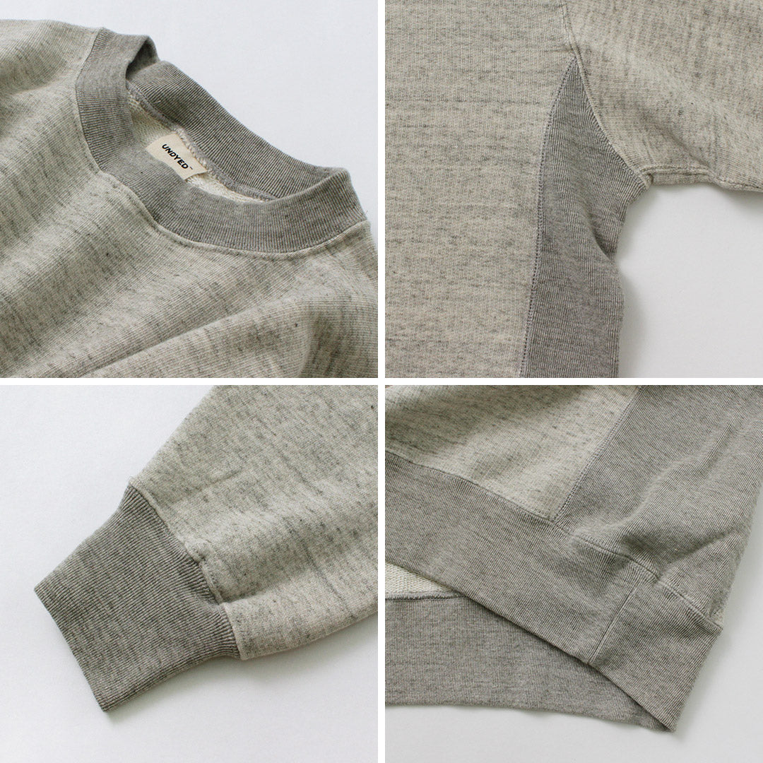 UNDYED / Lined Crew Neck Sweatshirt Colored Organic Cotton