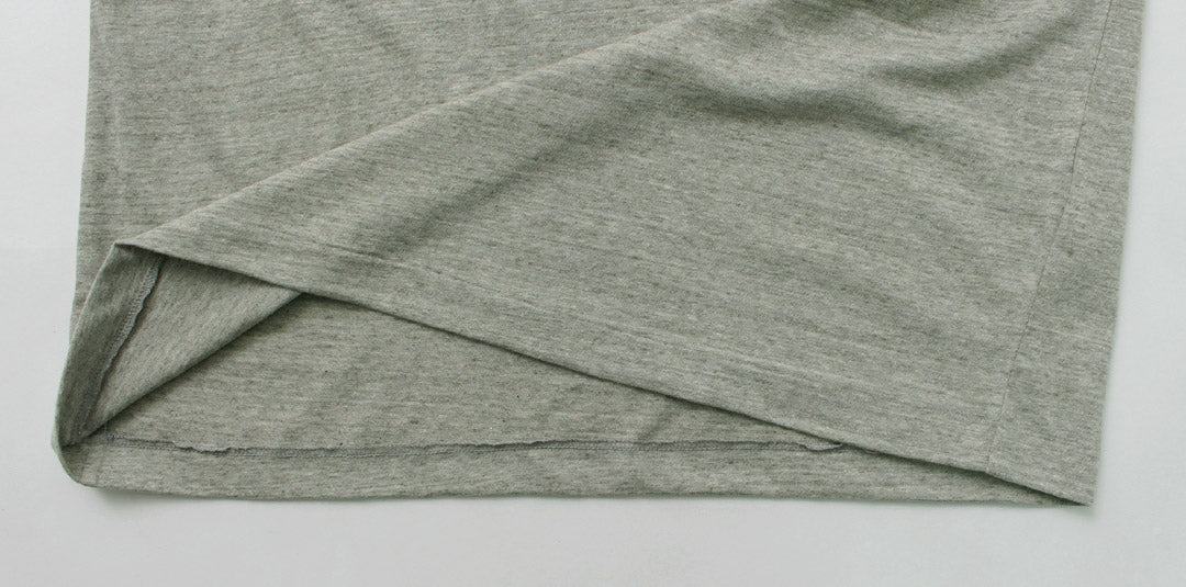 UNDYED / Long Sleeve Combi T-Shirt Colored Organic Cotton