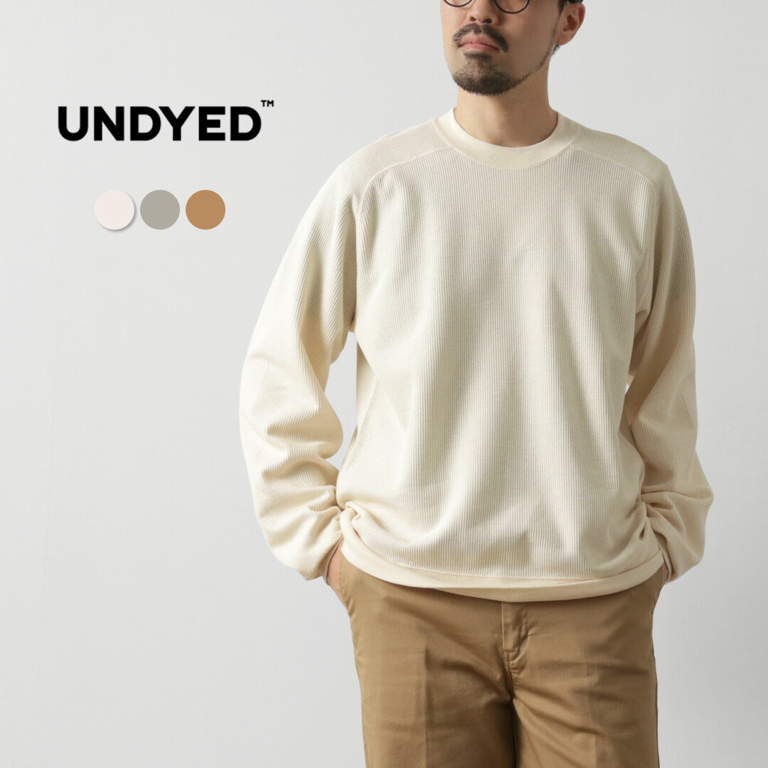 UNDYED / Waffle Sweatshirt Colored Organic Cotton