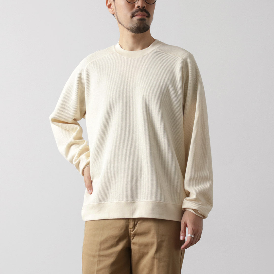 UNDYED / Waffle Sweatshirt Colored Organic Cotton