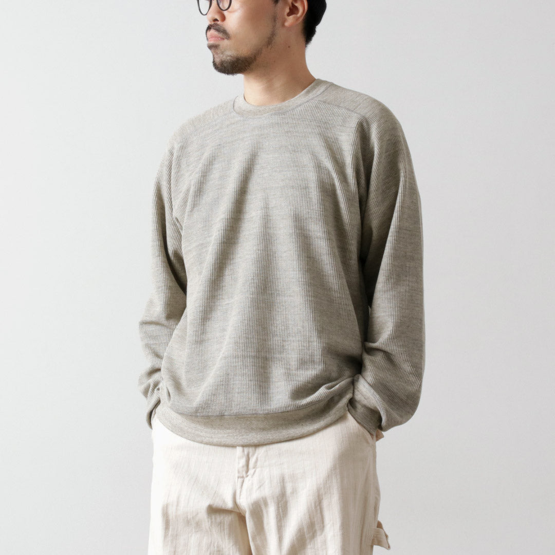 UNDYED / Waffle Sweatshirt Colored Organic Cotton