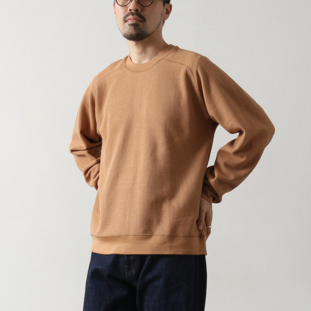 UNDYED / Waffle Sweatshirt Colored Organic Cotton