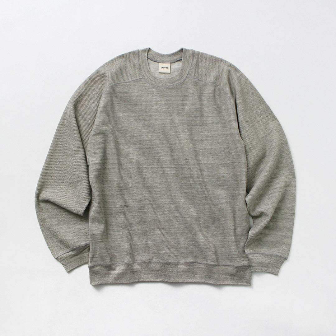 UNDYED / Waffle Sweatshirt Colored Organic Cotton