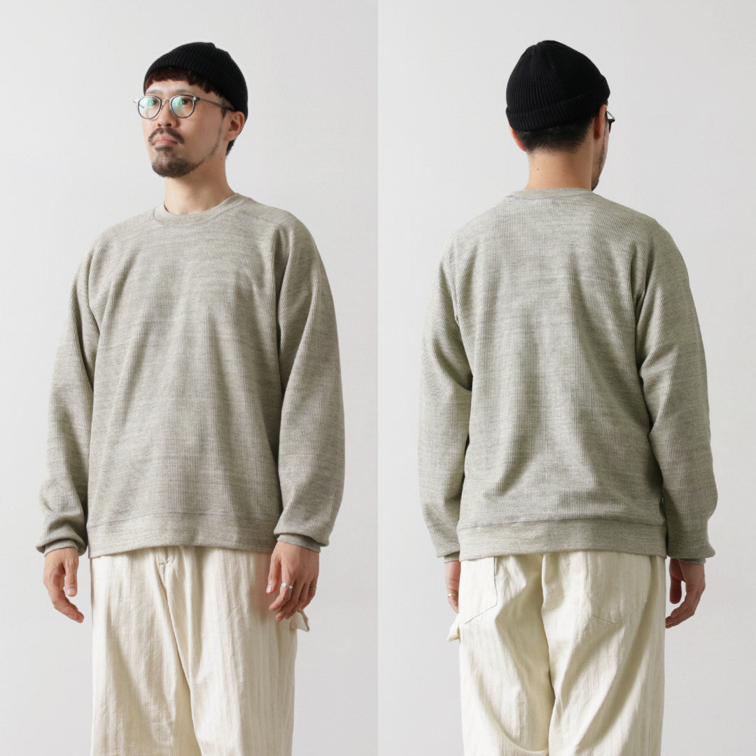 UNDYED / Waffle Sweatshirt Colored Organic Cotton