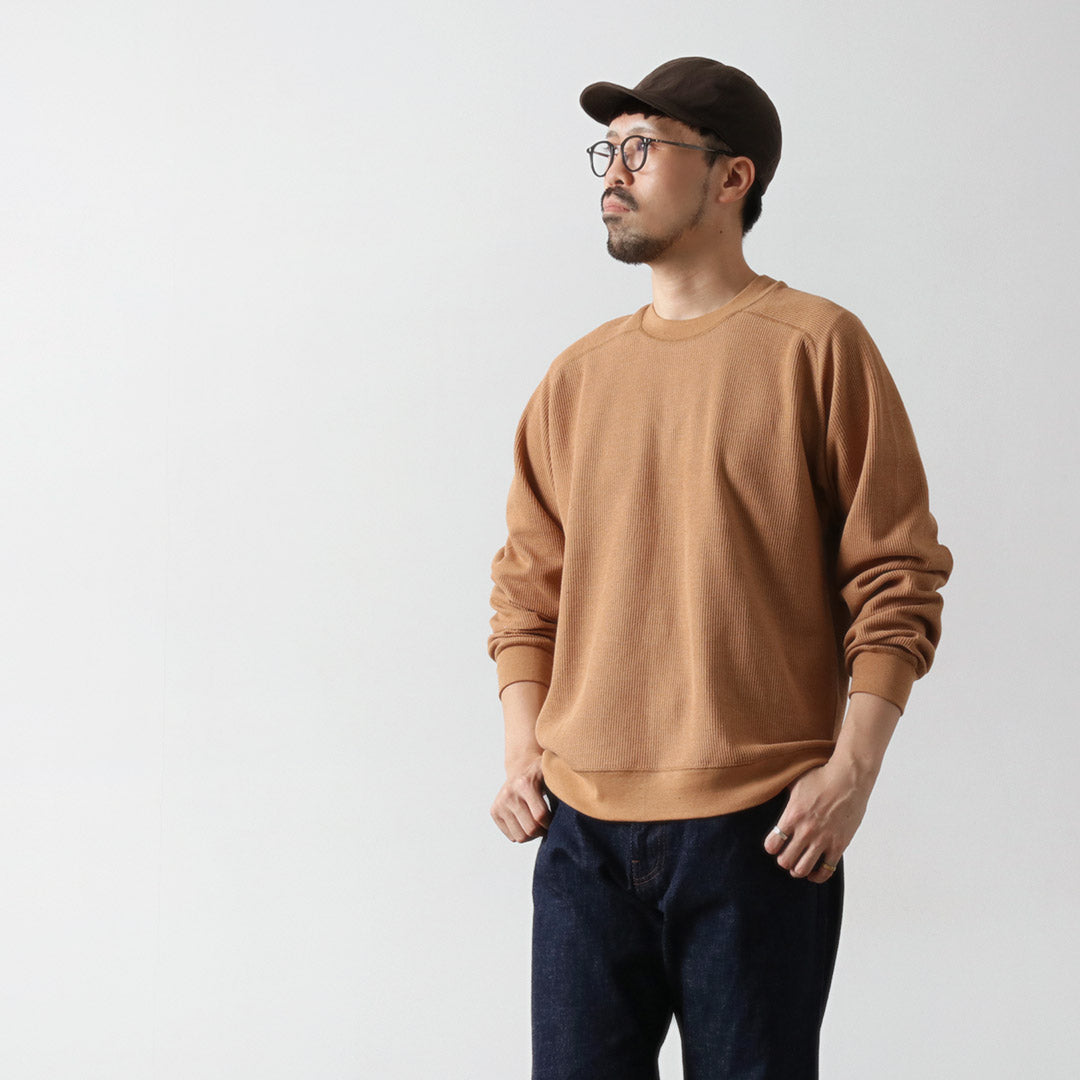 UNDYED / Waffle Sweatshirt Colored Organic Cotton