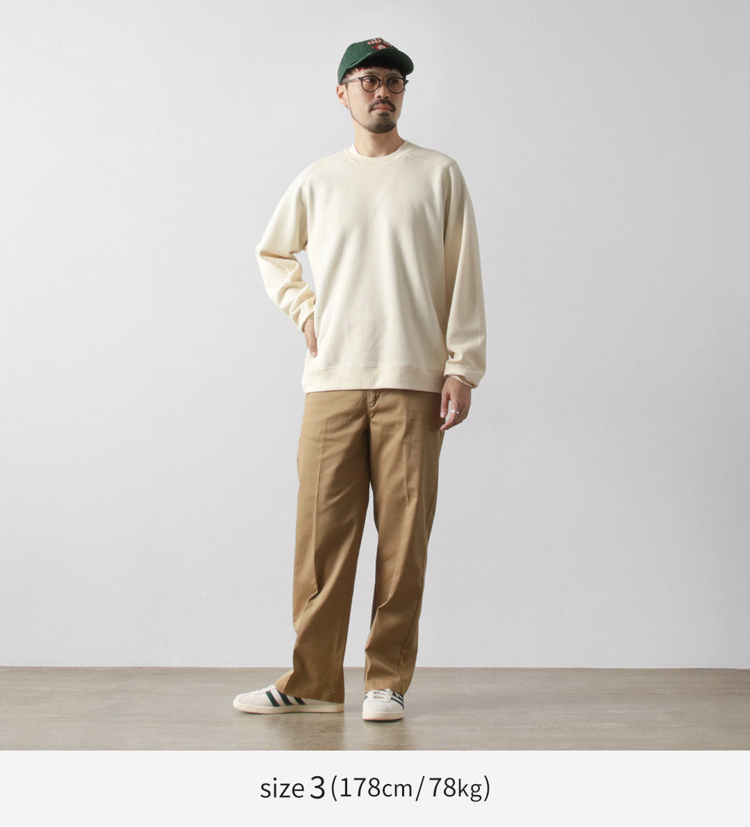 UNDYED / Waffle Sweatshirt Colored Organic Cotton