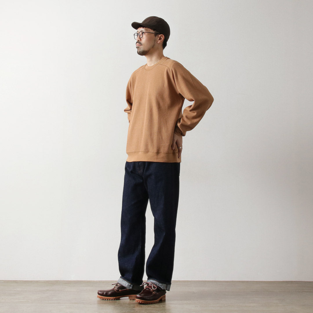 UNDYED / Waffle Sweatshirt Colored Organic Cotton