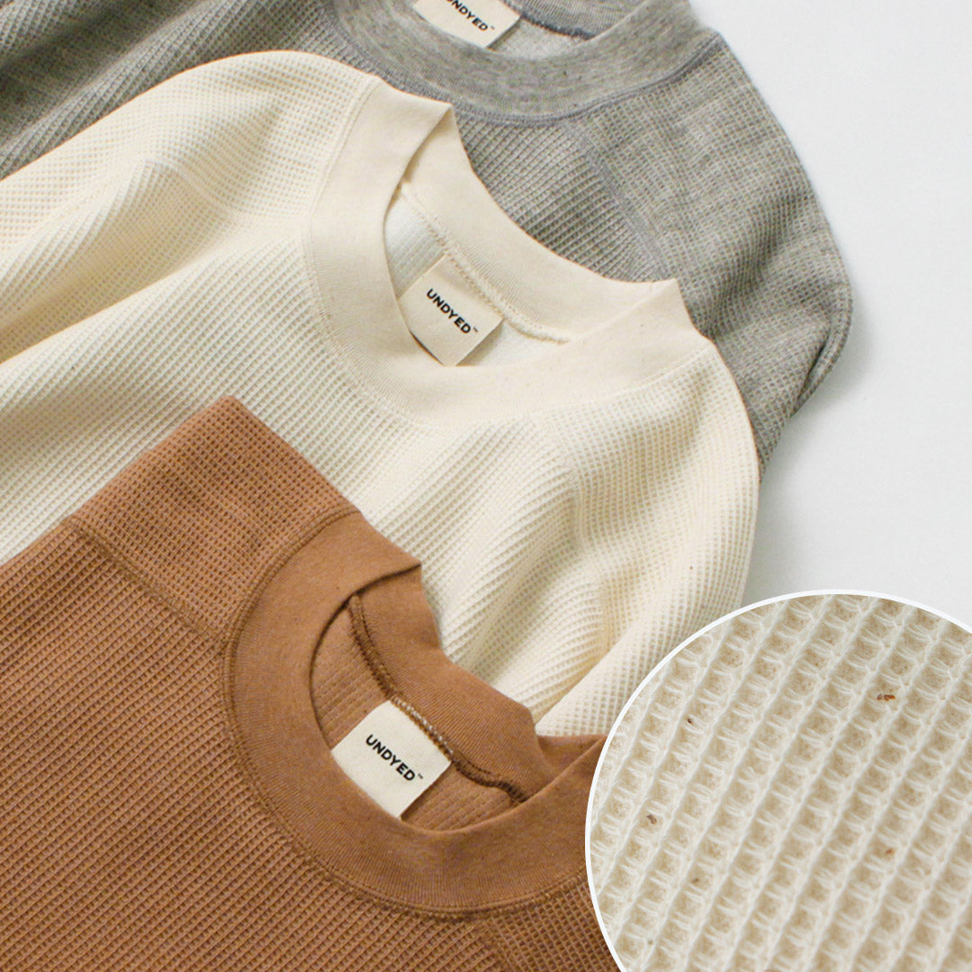 UNDYED / Waffle Sweatshirt Colored Organic Cotton