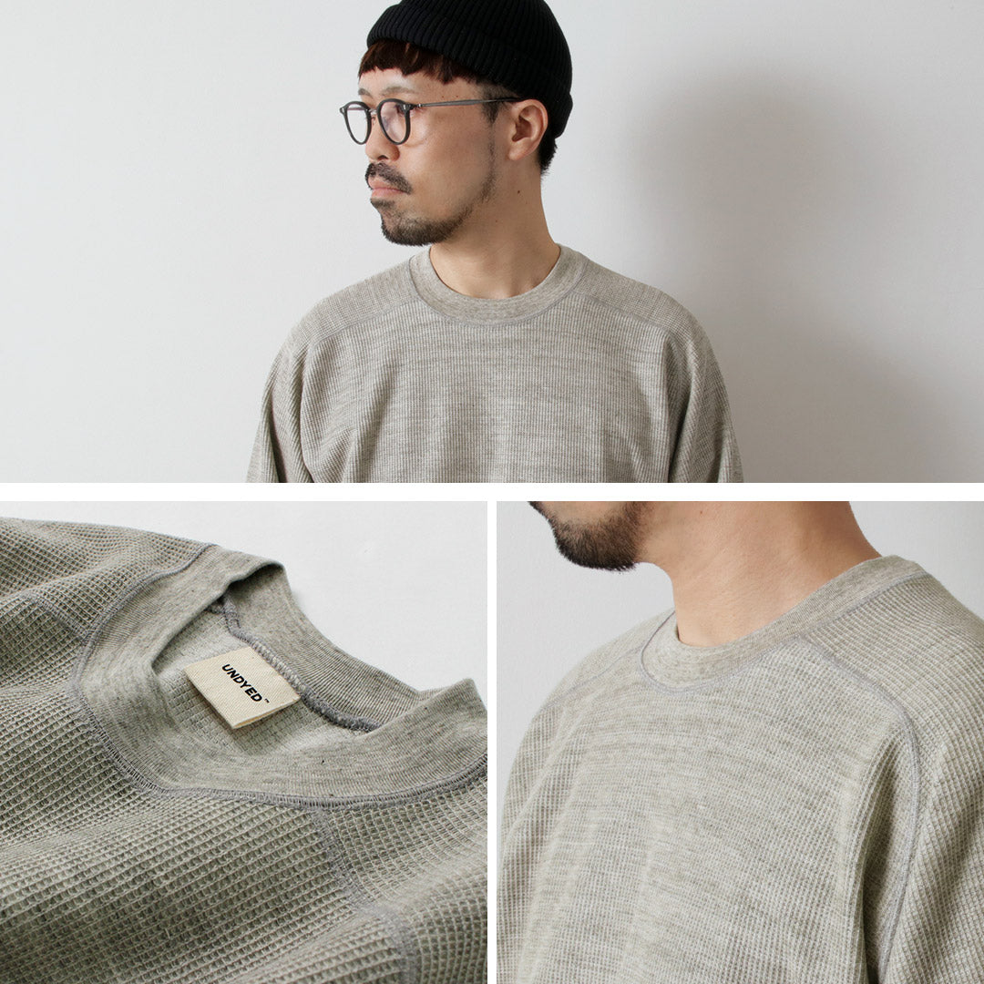 UNDYED / Waffle Sweatshirt Colored Organic Cotton