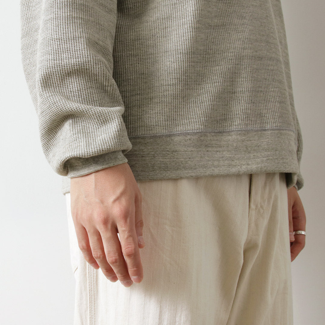 UNDYED / Waffle Sweatshirt Colored Organic Cotton