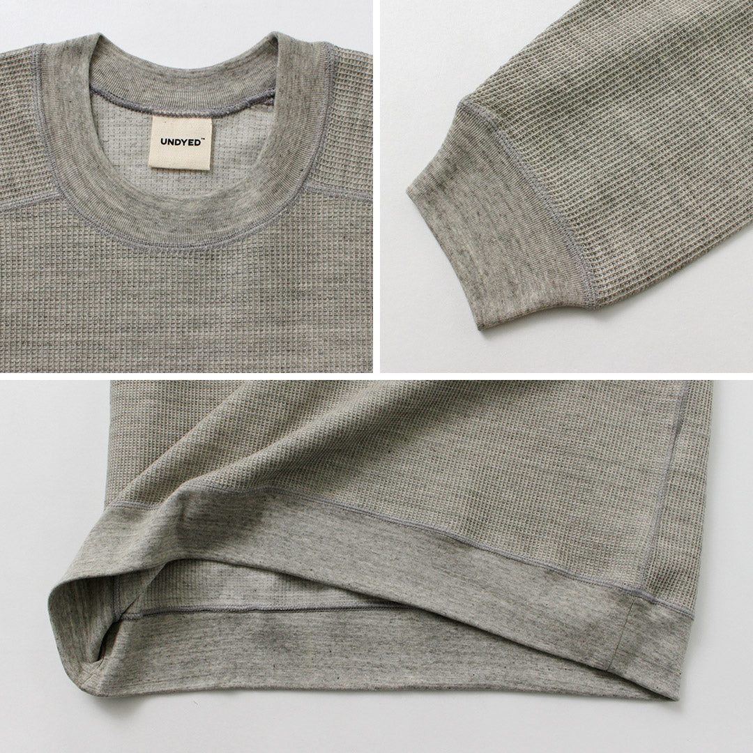 UNDYED / Waffle Sweatshirt Colored Organic Cotton