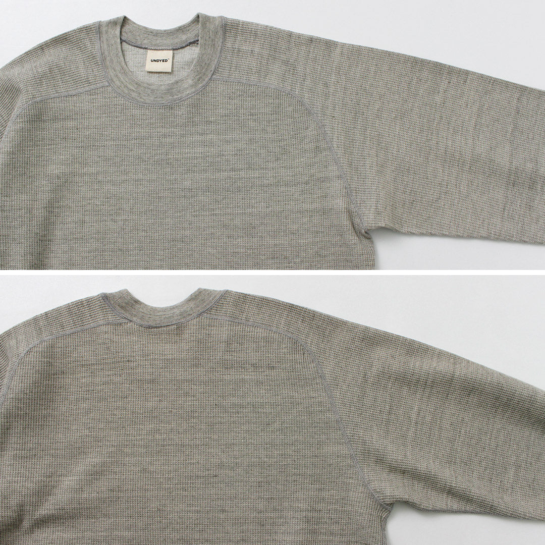 UNDYED / Waffle Sweatshirt Colored Organic Cotton