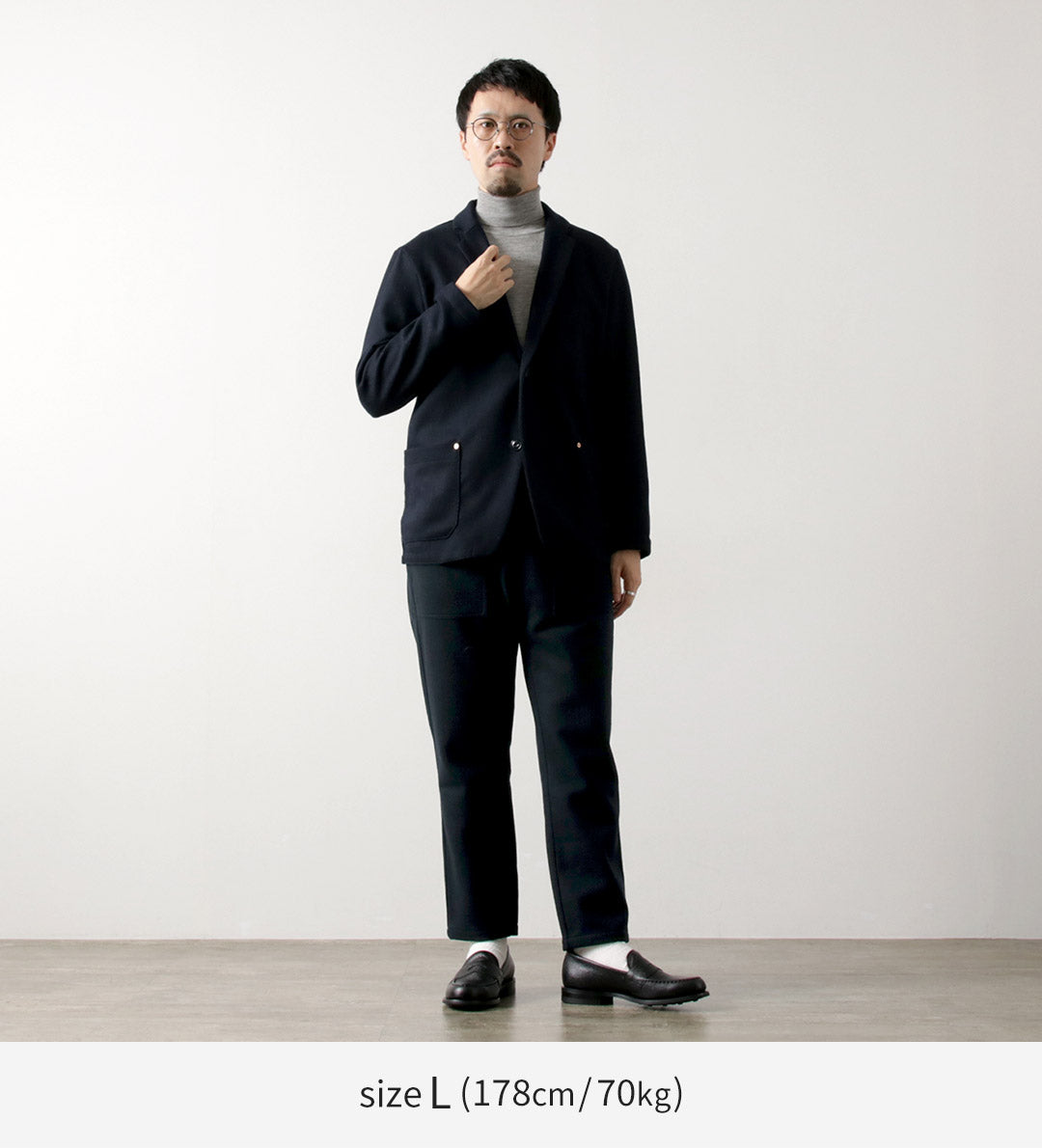 RE MADE IN TOKYO JAPAN / Super 140 Wool Melton Easy Slacks