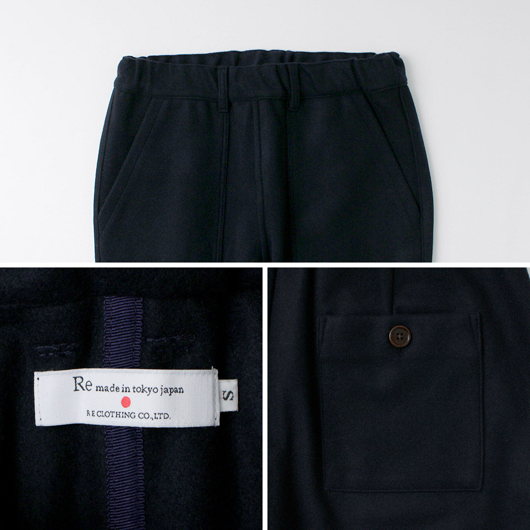 RE MADE IN TOKYO JAPAN / Super 140 Wool Melton Easy Slacks