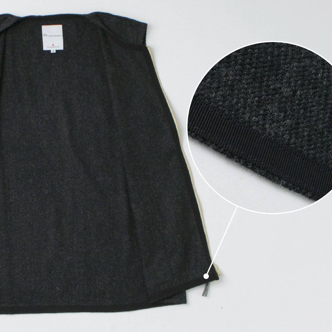 RE MADE IN TOKYO JAPAN / Wool Cashmere Kersey Crew Vest