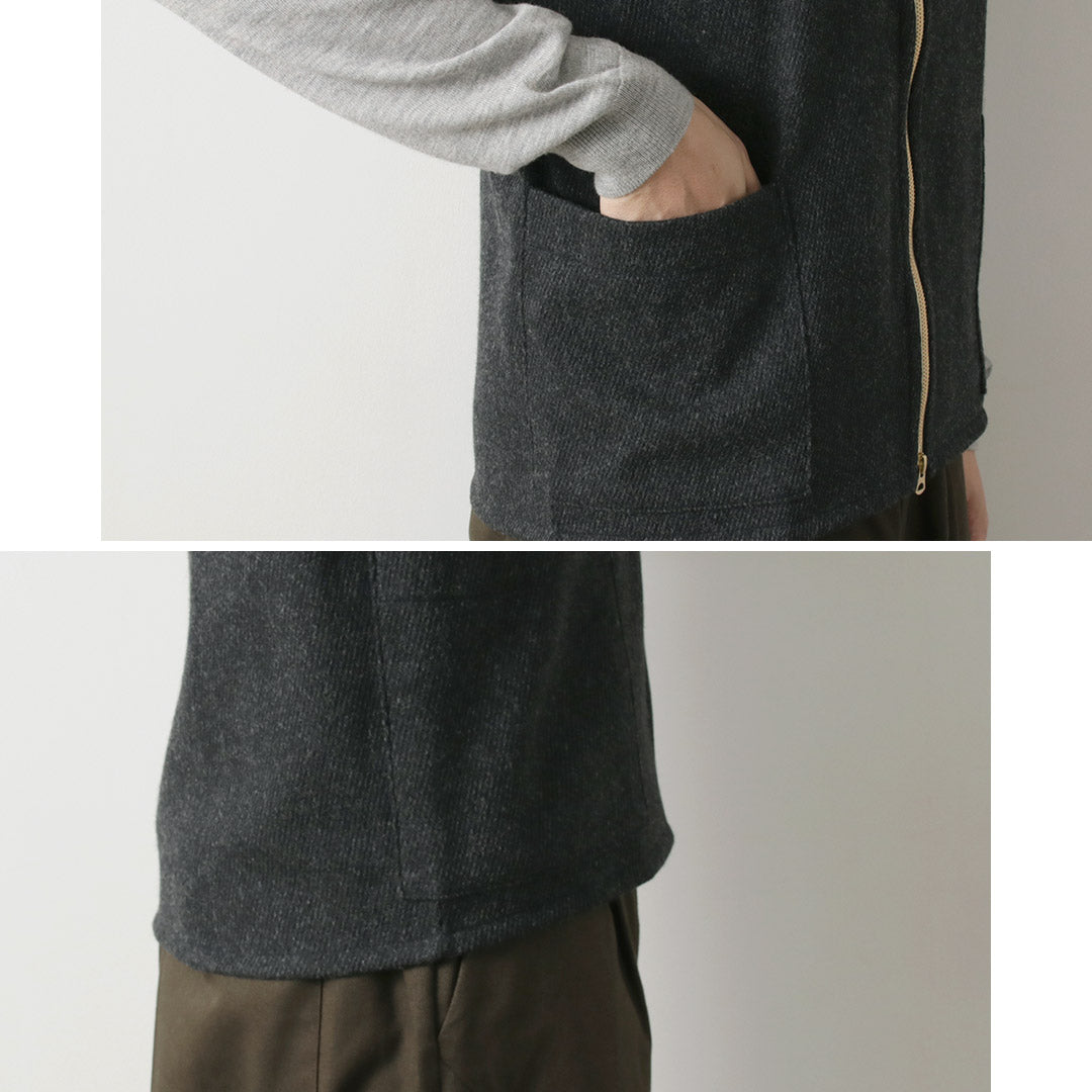 RE MADE IN TOKYO JAPAN / Wool Cashmere Kersey Crew Vest