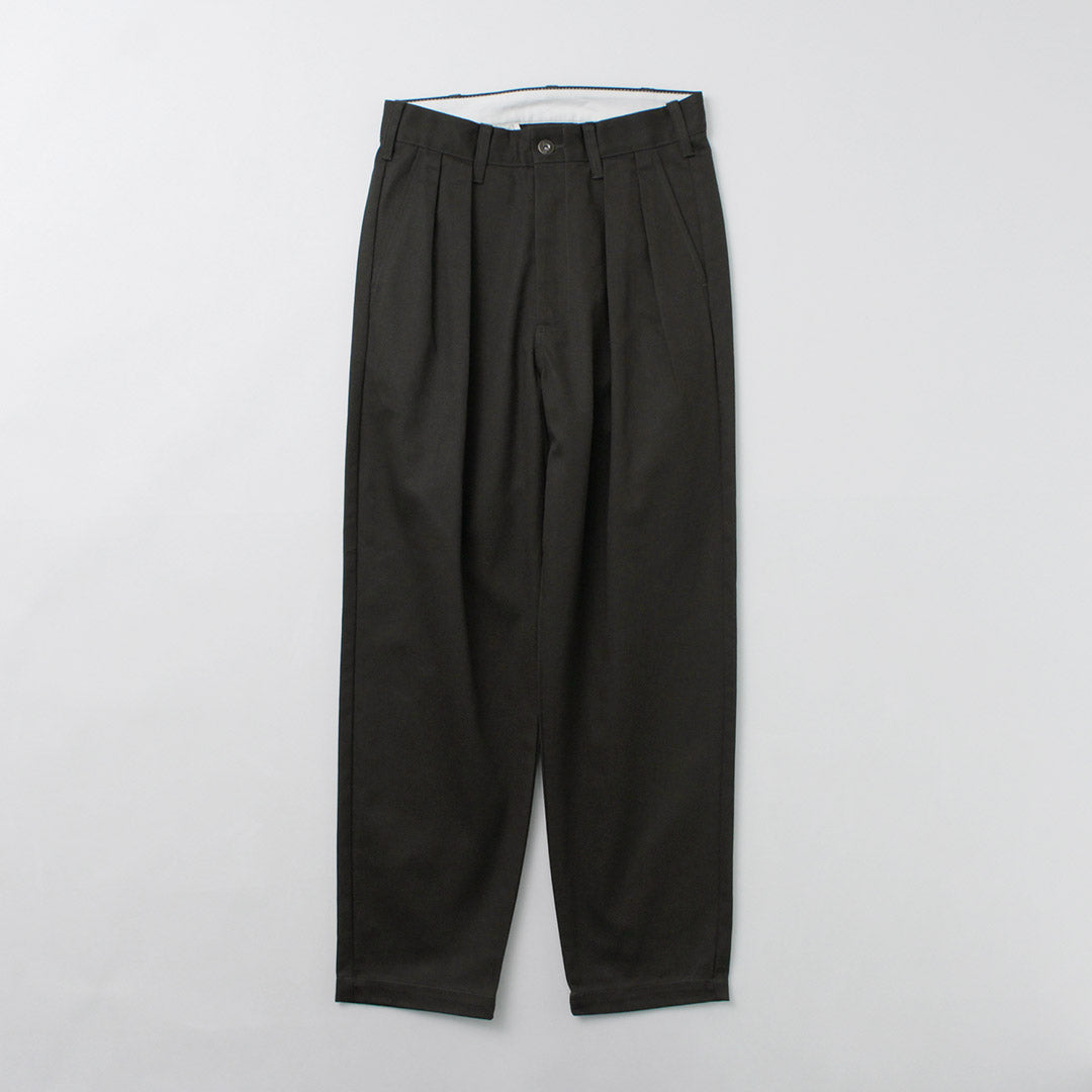 UNIVERSAL OVERALL / Heritage T/C Relaxed 2-Tuck Trousers STONE CARVER