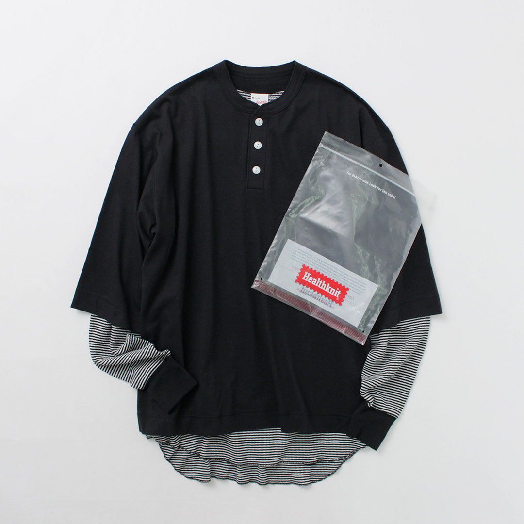 HEALTHKNIT / 2 Pack T-Shirt 7/10 Sleeve + Long Sleeve Waffle