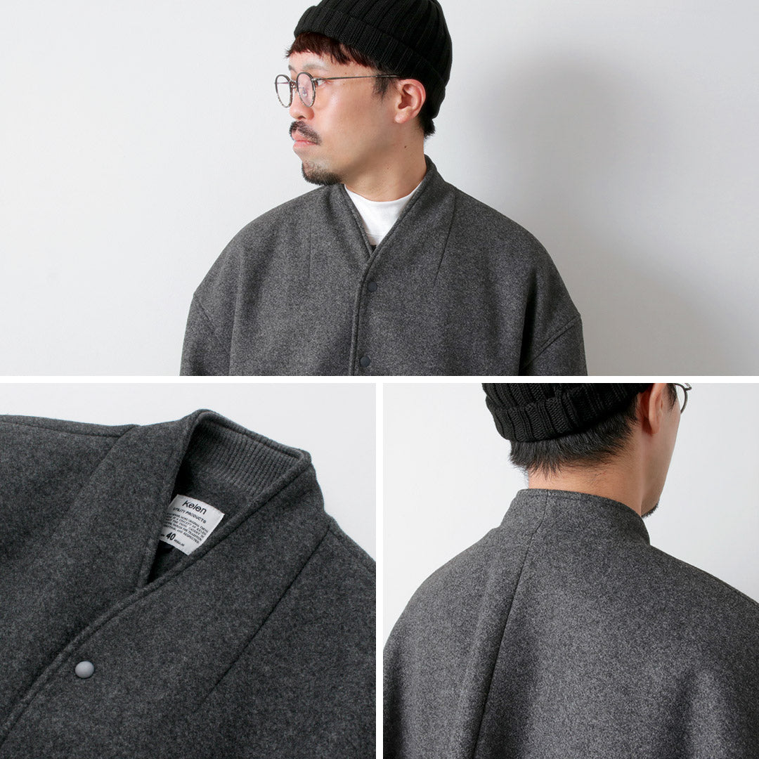 KELEN / Collarless Egg Jacket