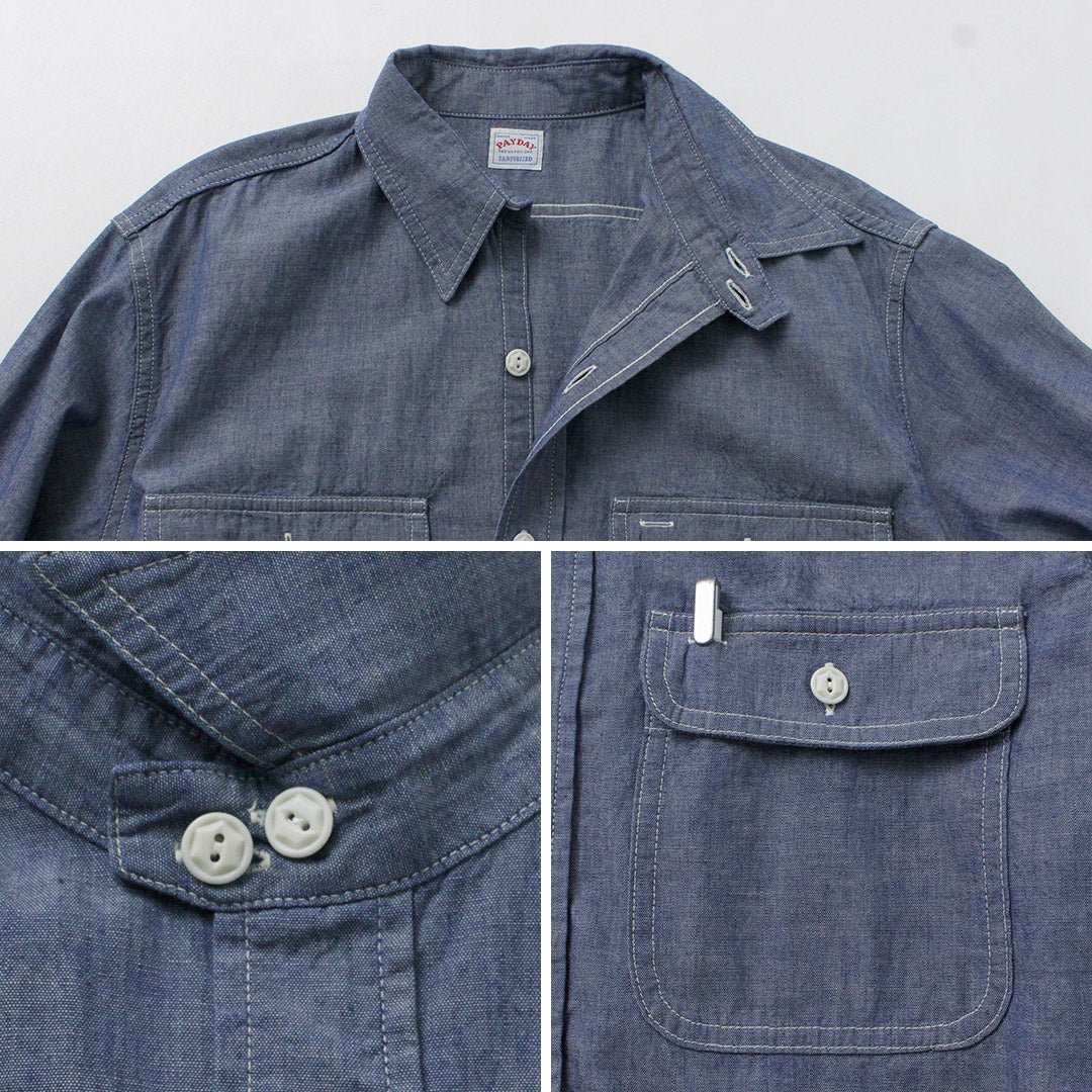 PAYDAY / 40s model Chin Strap Work Shirt