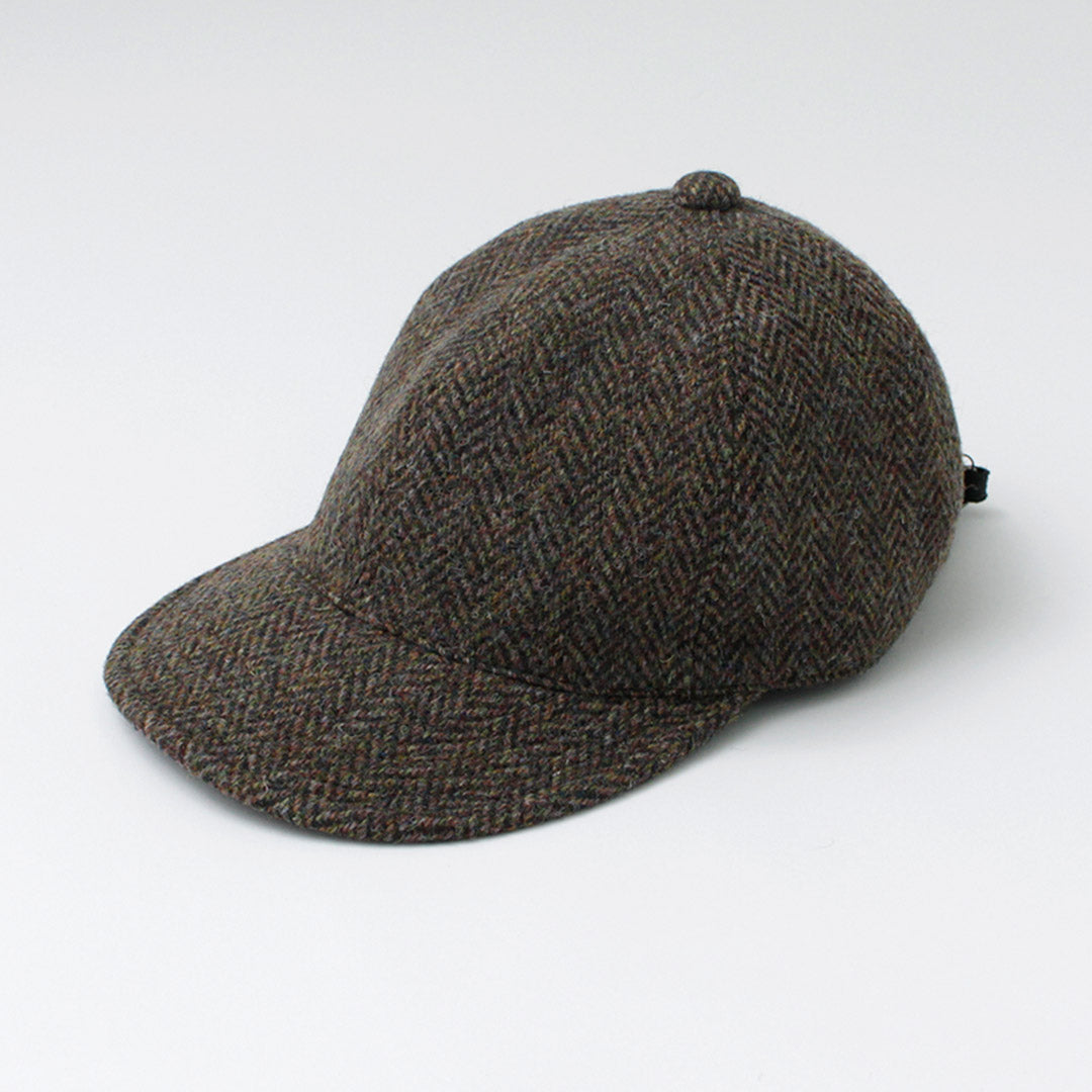 HIGHER / Harris Tweed Herringbone Cap HT24035