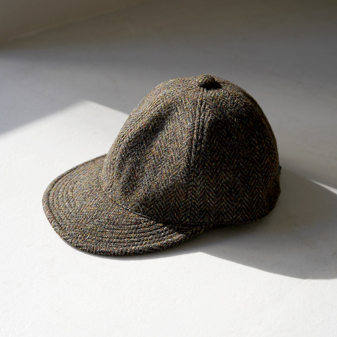 HIGHER / Harris Tweed Herringbone Cap HT24035