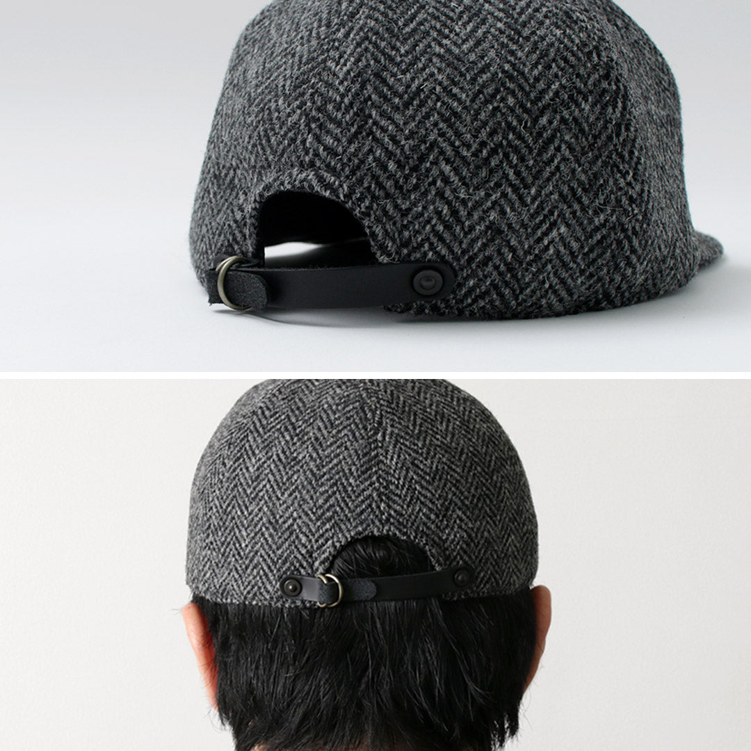 HIGHER / Harris Tweed Herringbone Cap HT24035