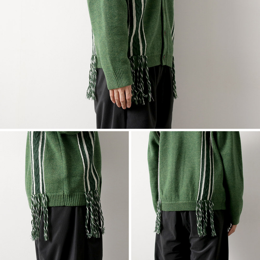 SON OF THE CHEESE / Fringe Knit Cardigan