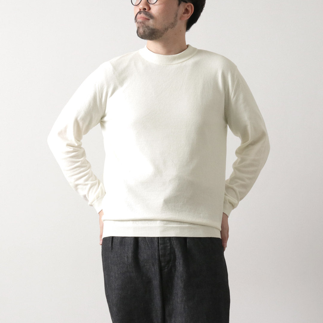 Mooncastle / Ice Cotton à manches longues Mock Neck Knit T-shirt