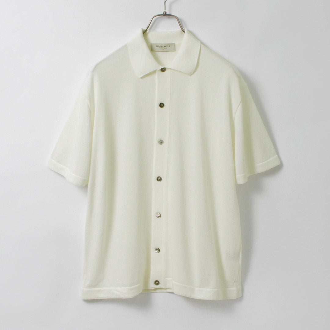 MOONCASTLE / Ice Cotton Knit Open Collar Shirt