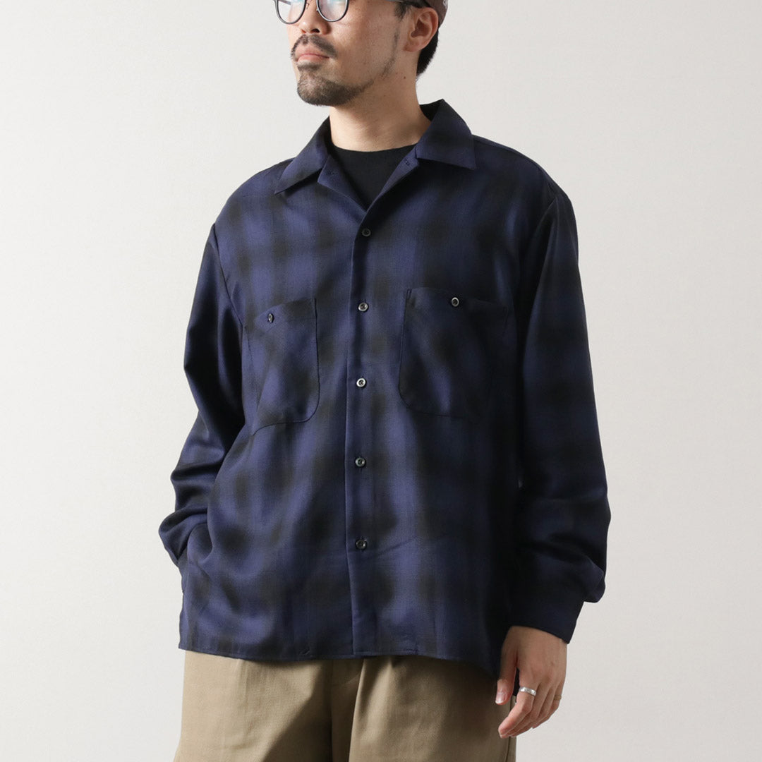 ROCOCO / Wool Open-Collared Shirt